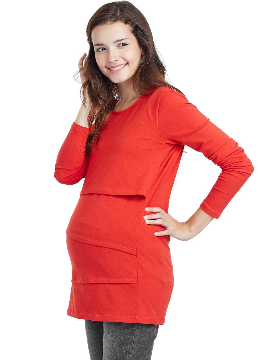 假三層棉質百搭孕婦裝.哺乳衣
