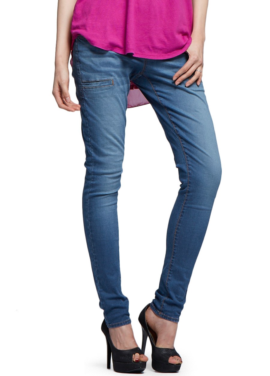 絲柔水洗超彈牛仔孕婦褲