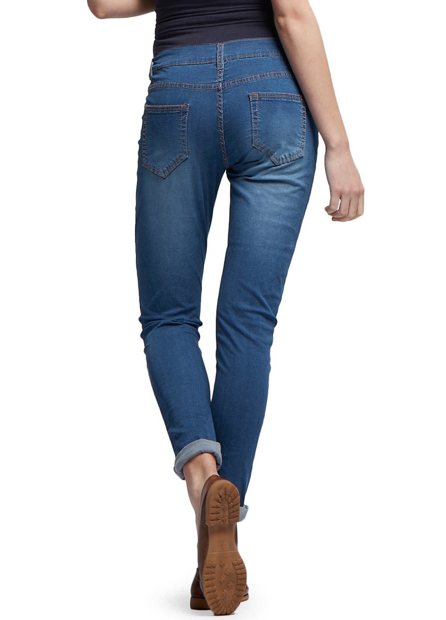 絲柔水洗超彈牛仔孕婦褲