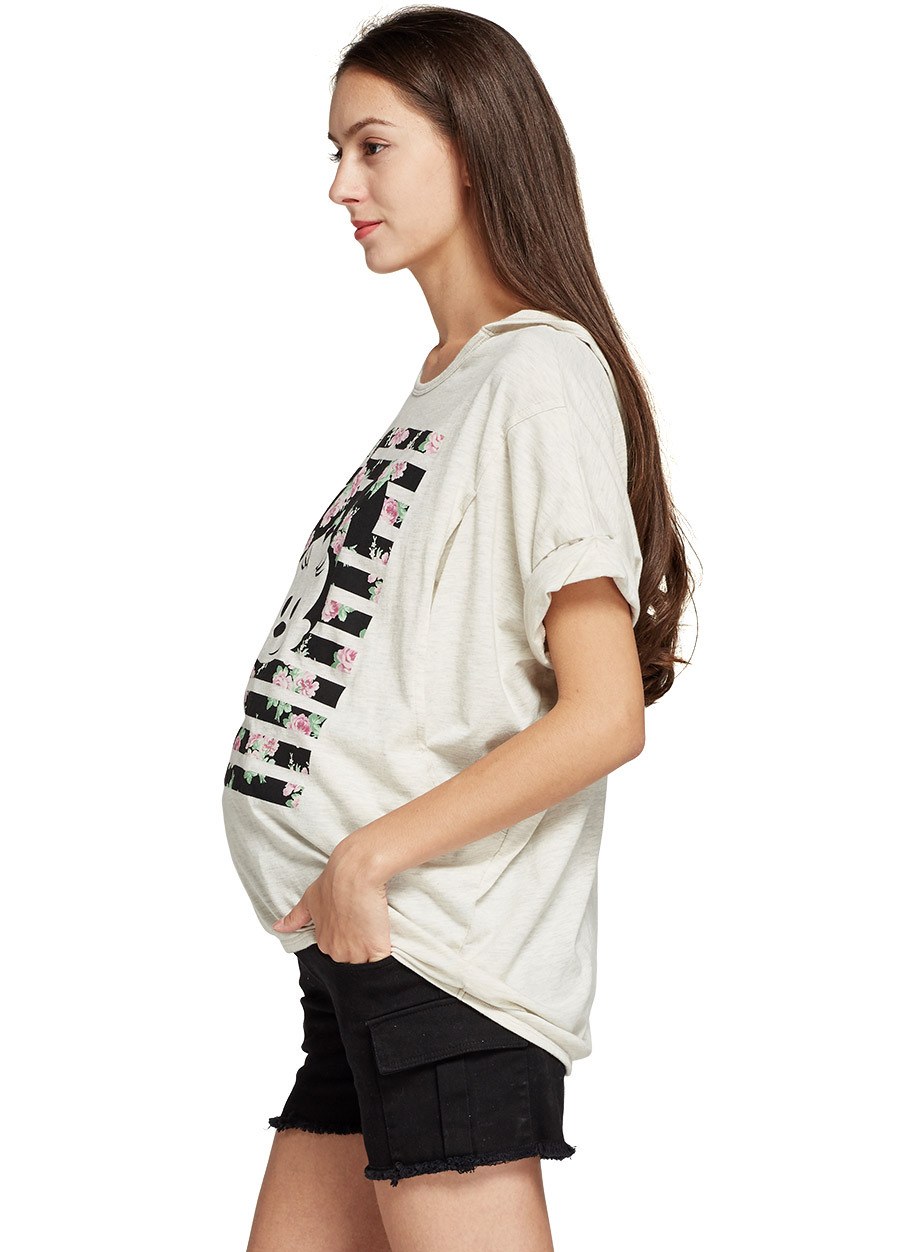 迪士尼花繪米妮孕婦裝.哺乳罩衫(網路限定款)