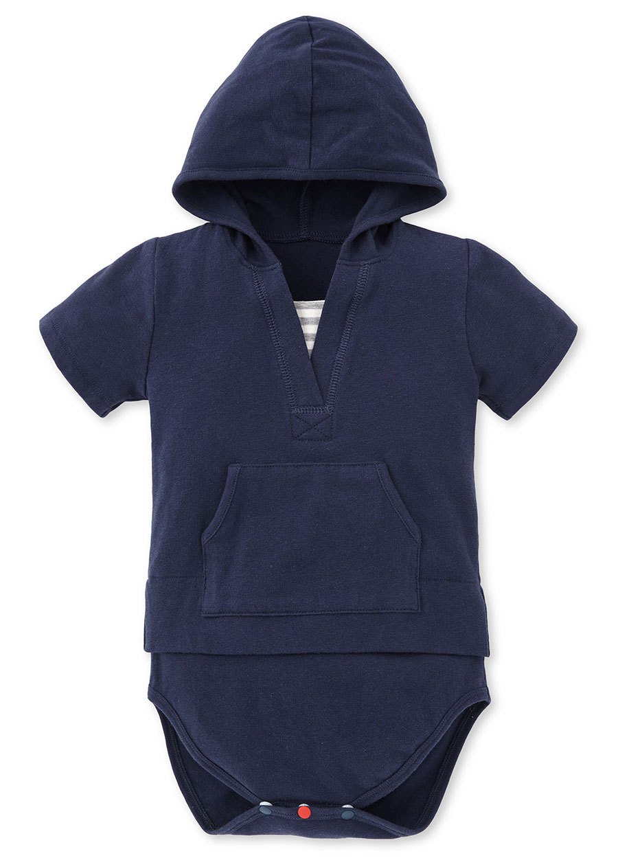 BABY連帽假兩件包屁衣