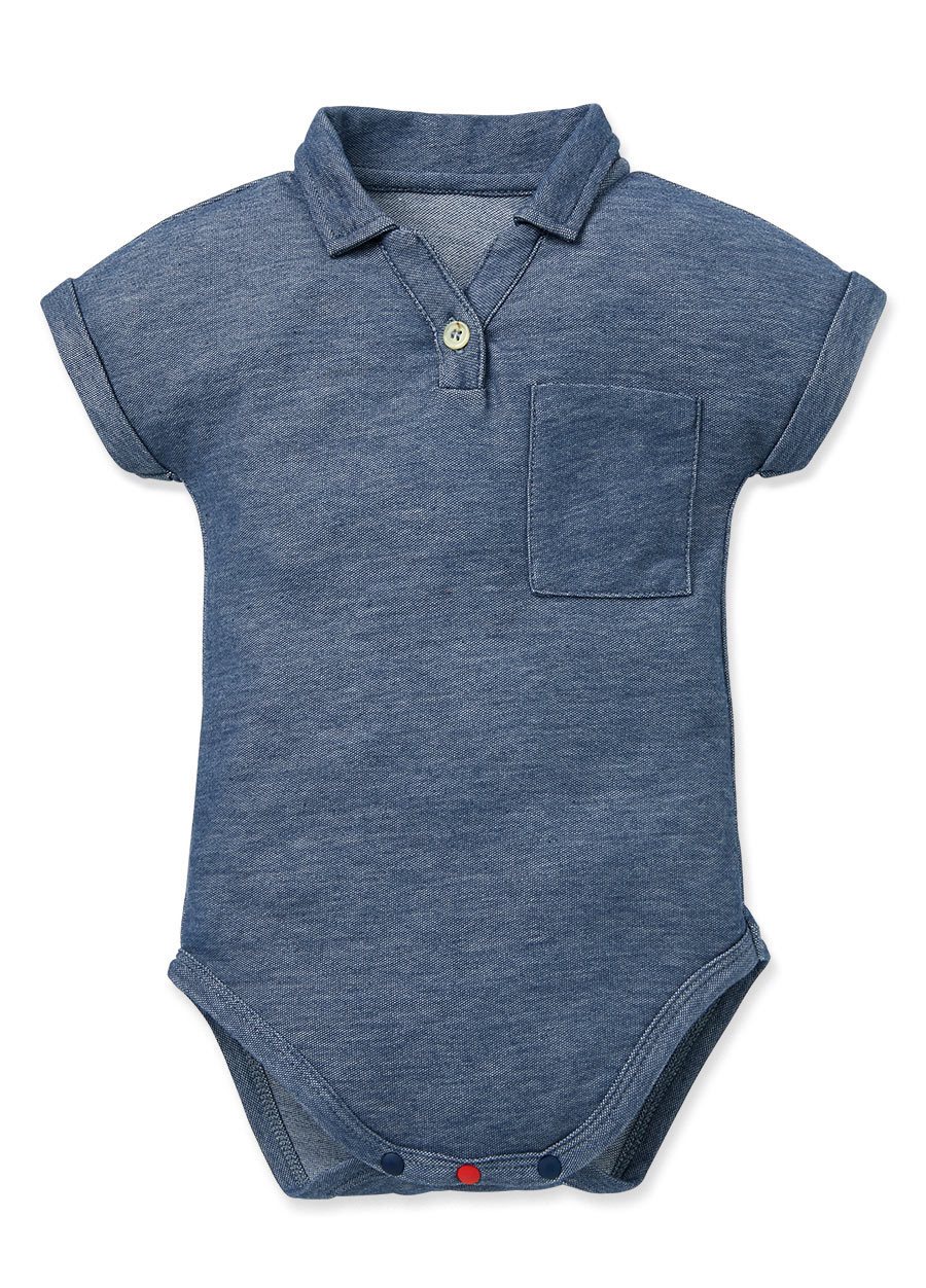 BABY 快乾POLO包屁衣