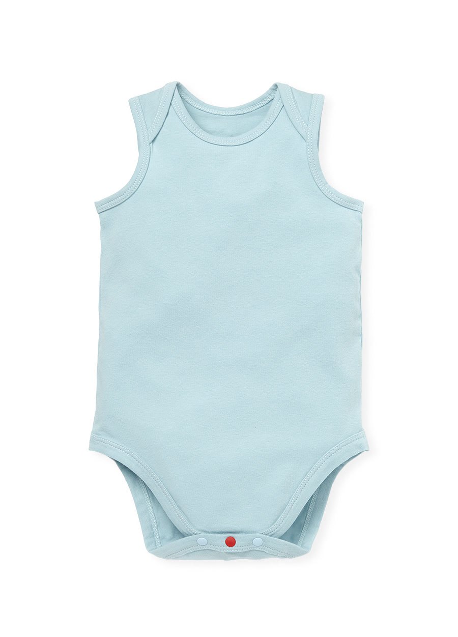 BABY Q彈棉質無袖包屁衣(2入)-星星