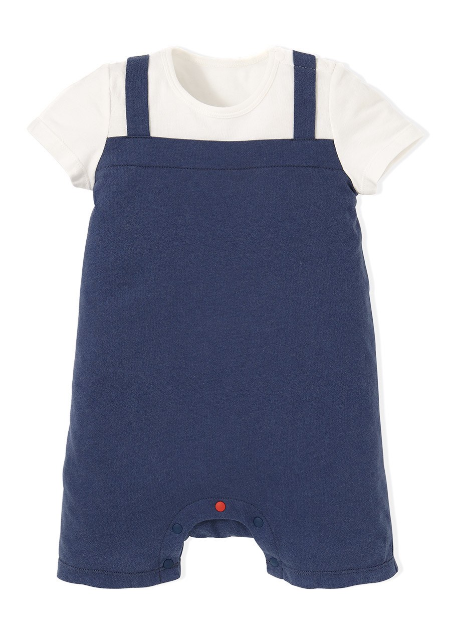 BABY假兩件吊帶連身包屁衣