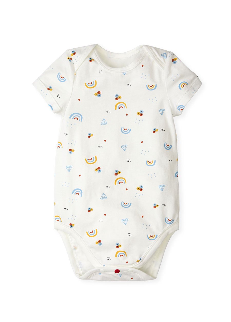 BABY Q彈棉質包屁衣(2入)-彩虹