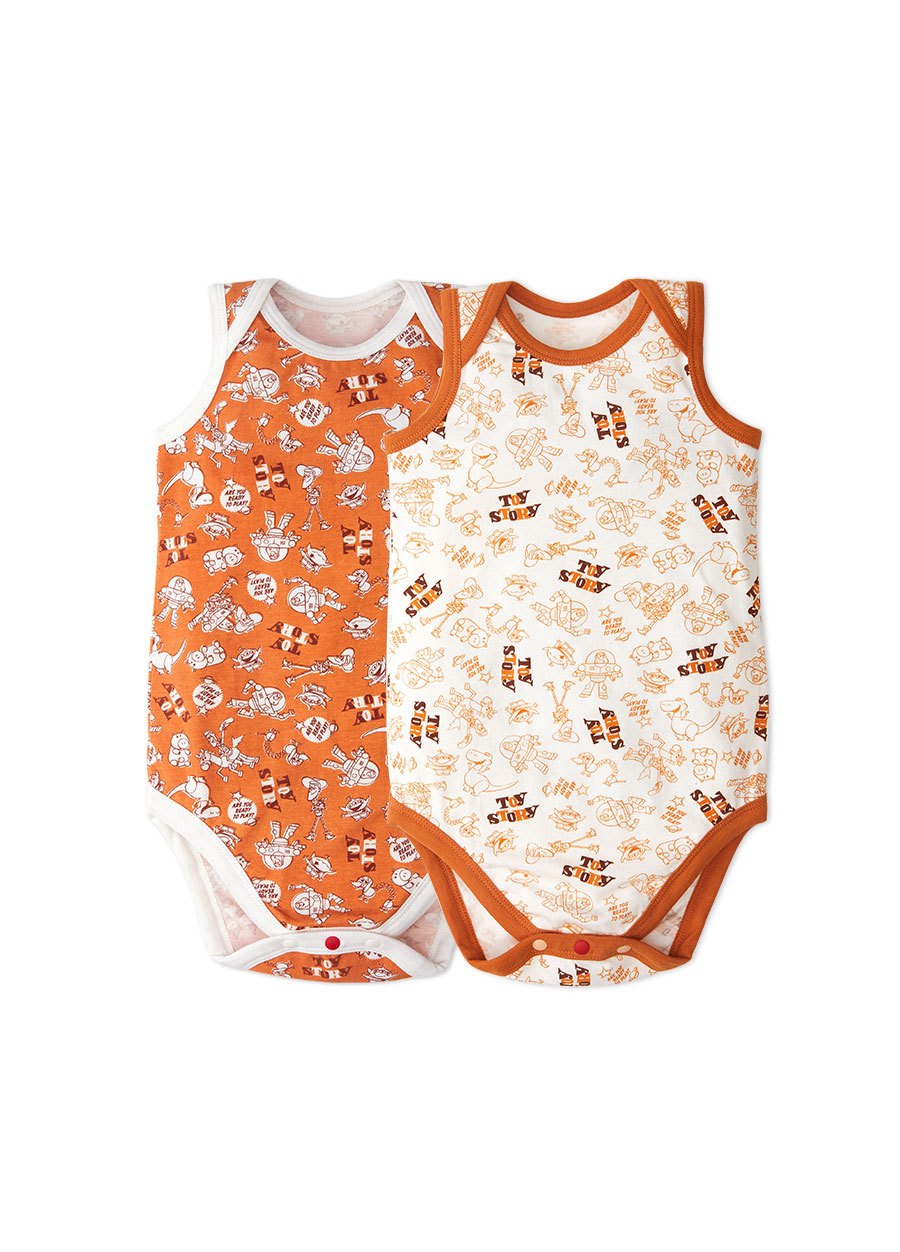 BABY Q彈棉質無袖包屁衣(2入)-玩具總動員