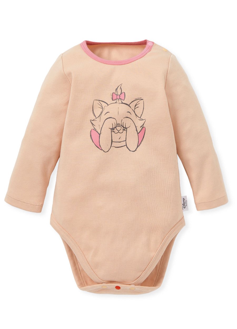 BABY迪士尼純棉長袖包屁衣-瑪麗貓