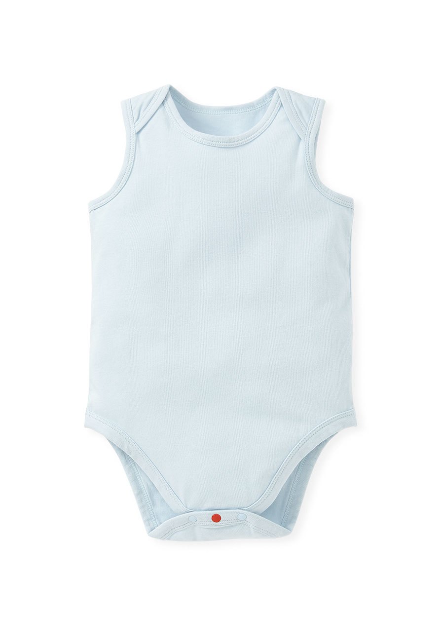 BABY Q彈棉質無袖包屁衣(2入)-幾何三角