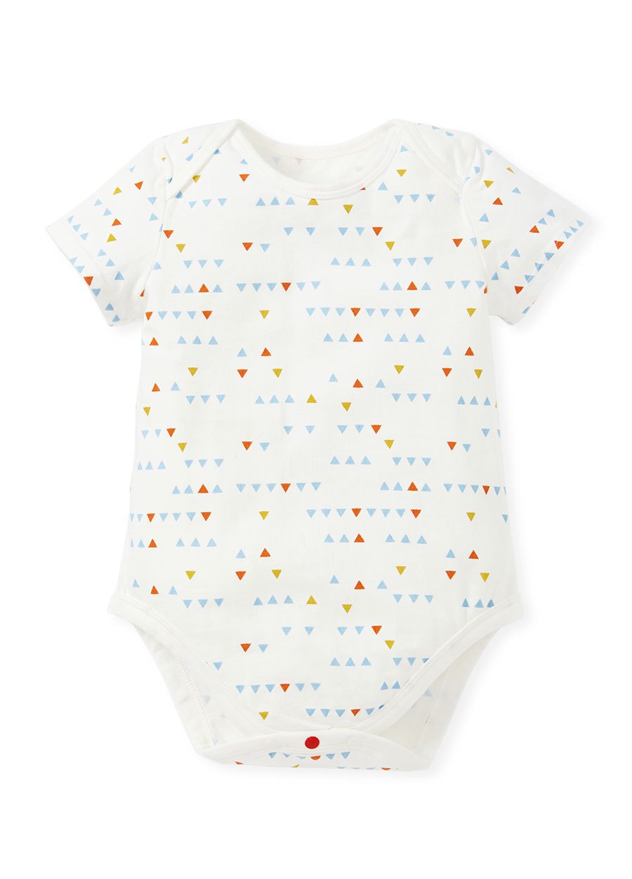 BABY Q彈棉質包屁衣(2入)-幾何三角