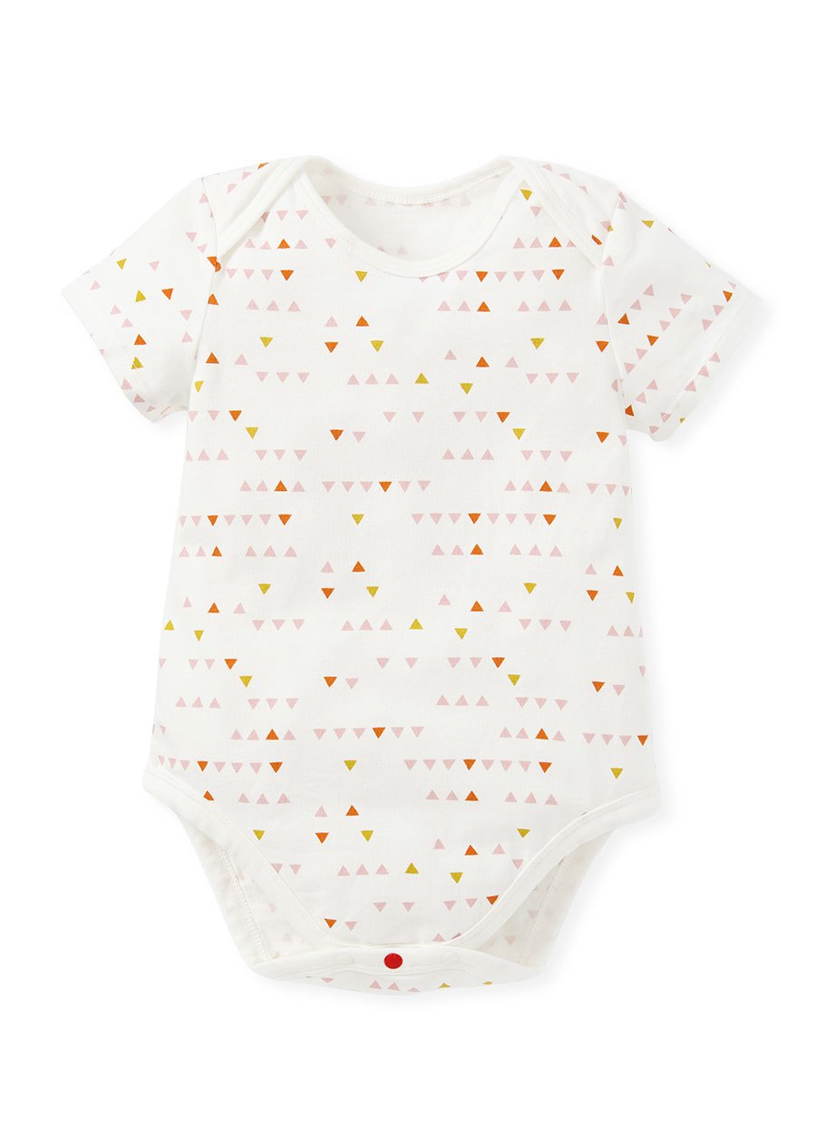 BABY Q彈棉質包屁衣(2入)-幾何三角