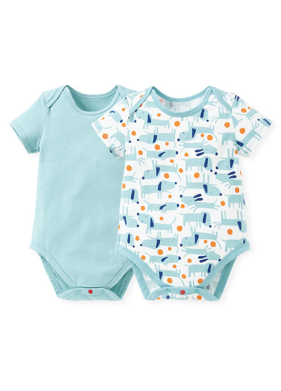 BABY Q彈棉質包屁衣(2入)-狗狗