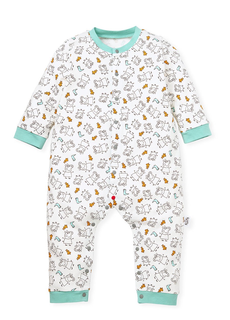 BABY長袖連身衣-線稿佩佩豬