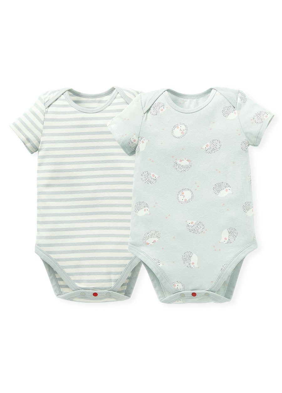 BABY Q彈棉質包屁衣(2入)-刺蝟寶寶