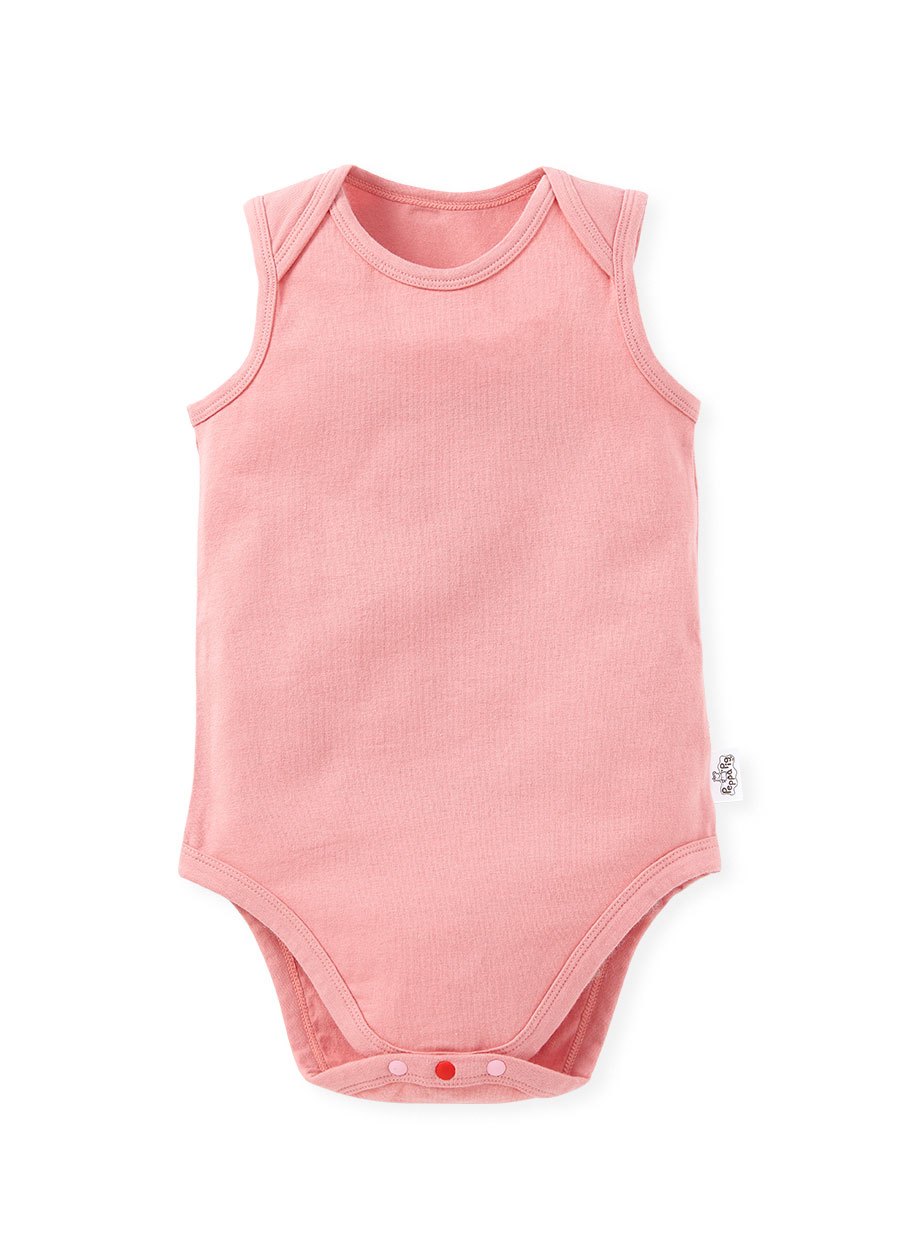 BABY Q彈棉質無袖包屁衣(2入)-標籤佩佩豬