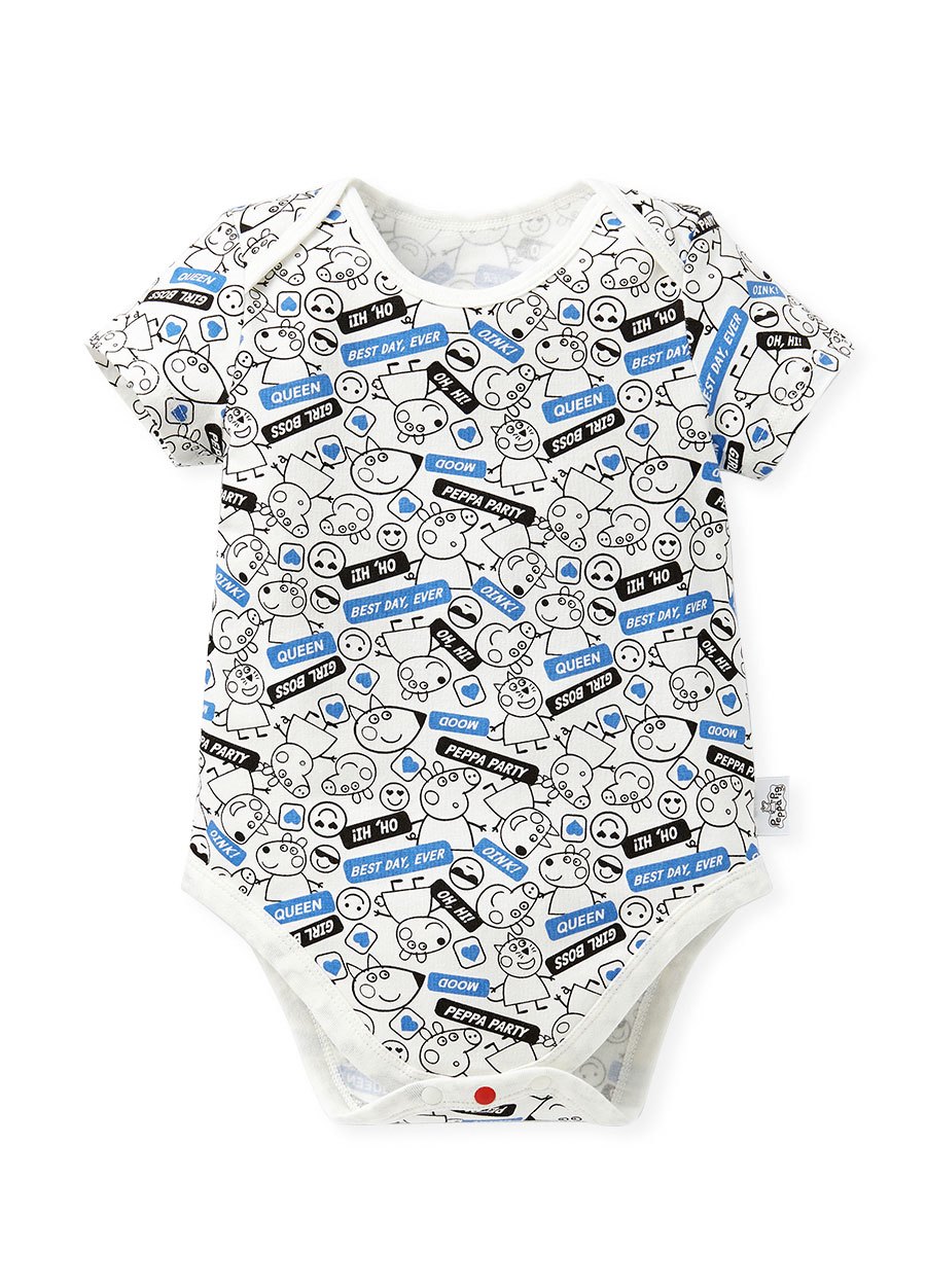 BABY Q彈棉質包屁衣(2入)-標籤佩佩豬