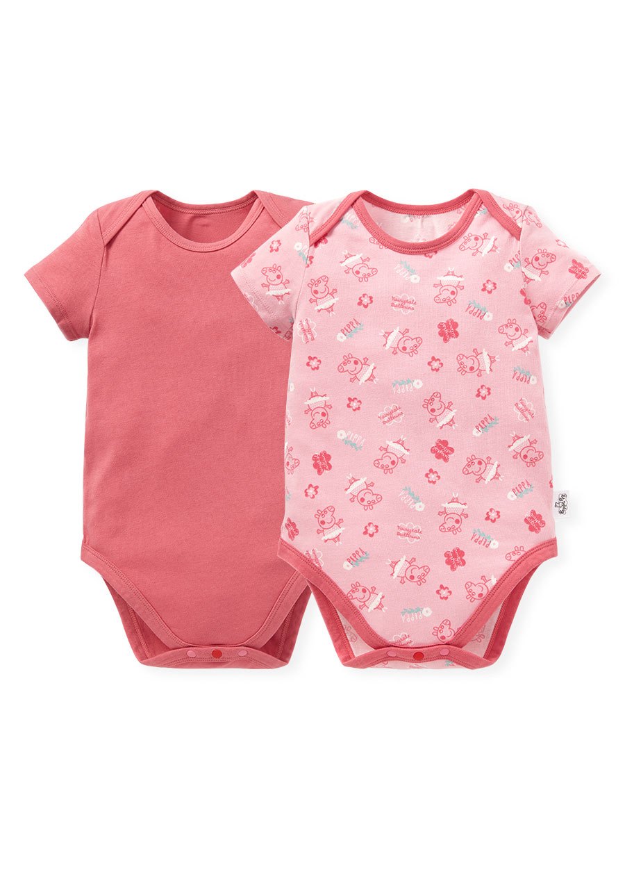 BABY Q彈棉質包屁衣(2入)-跳舞佩佩豬
