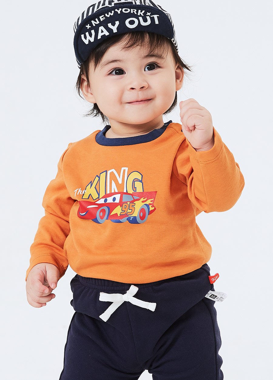 BABY迪士尼純棉長袖T恤-閃電麥坤