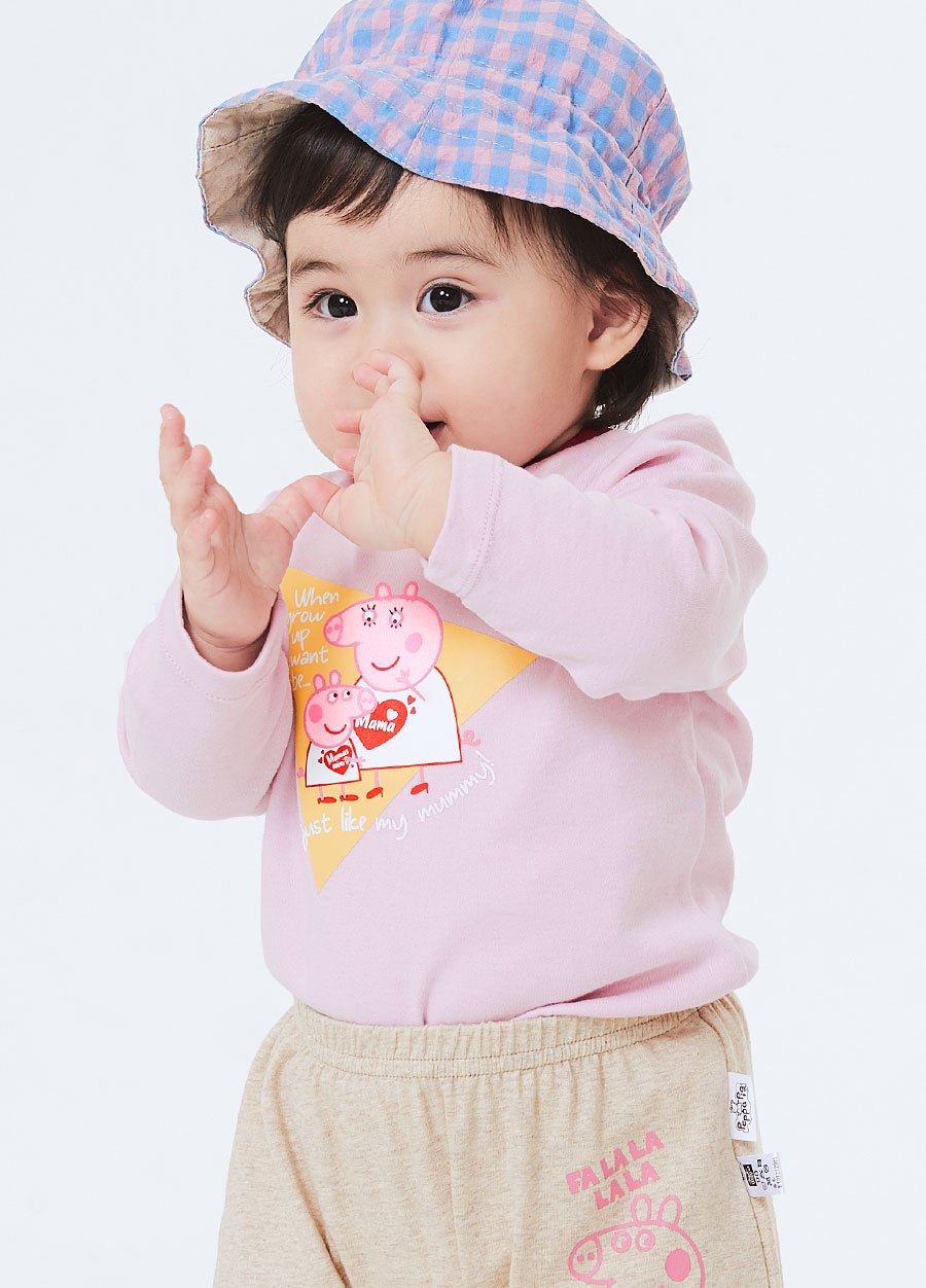 BABY佩佩豬純棉長袖T恤-媽媽愛佩佩豬