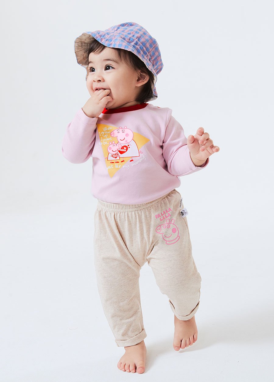 BABY佩佩豬純棉長袖T恤-媽媽愛佩佩豬