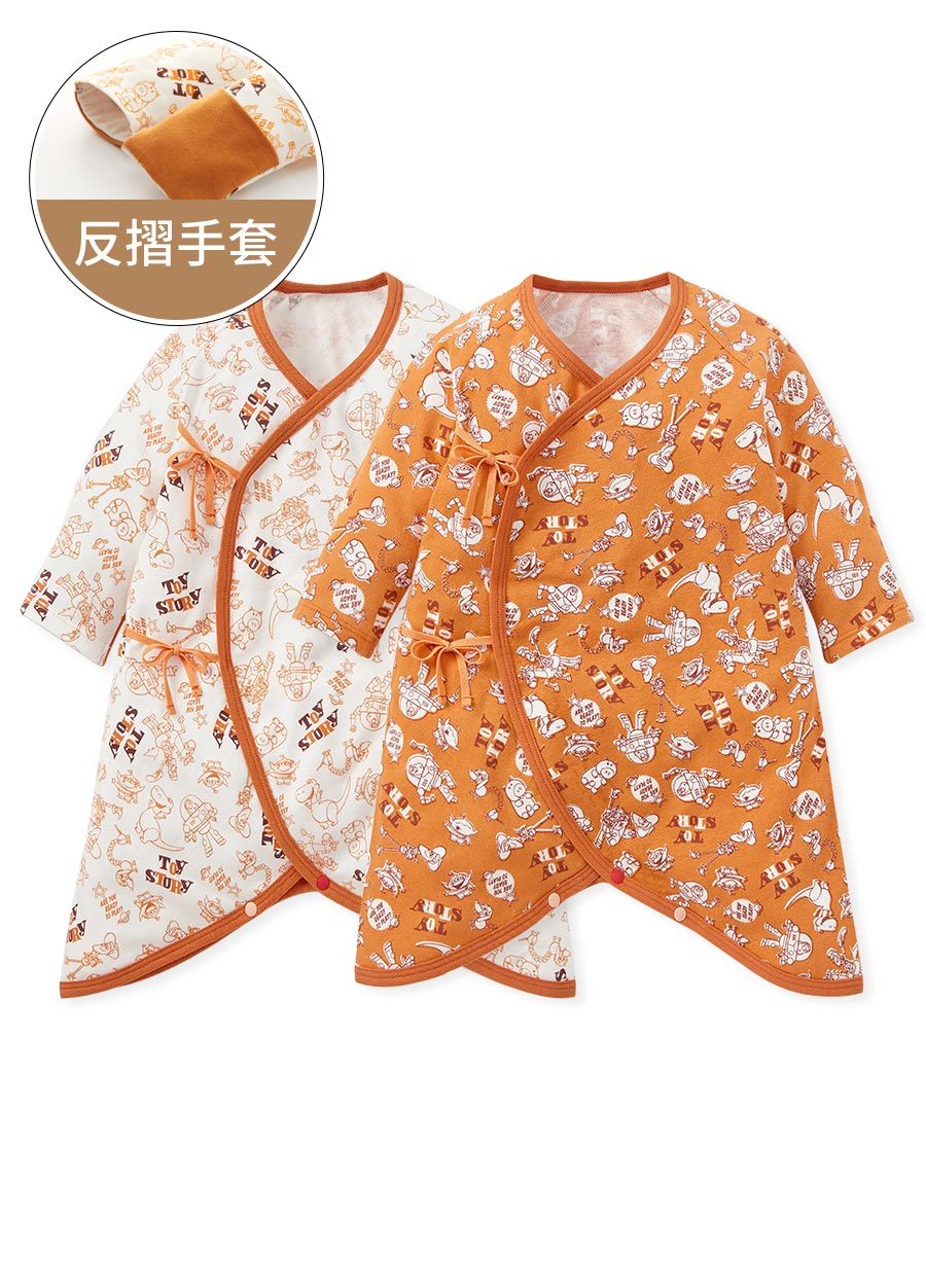 新生兒Q彈棉質蝴蝶衣(2入)-玩具總動員