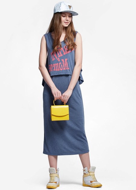 輕薄印花無袖長版孕婦洋裝.哺乳洋裝