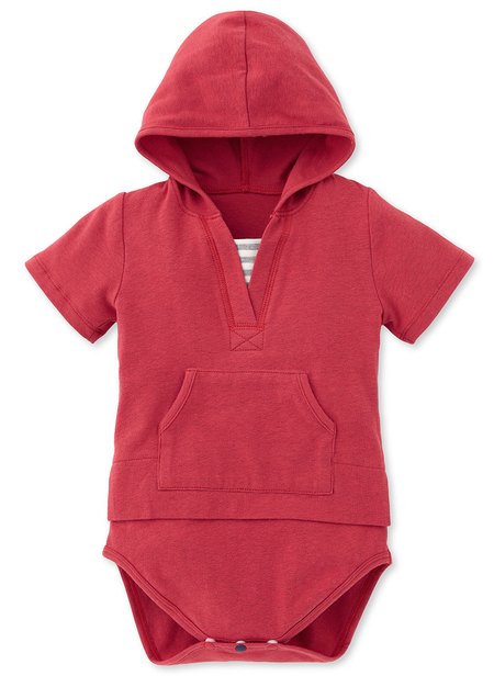 BABY連帽假兩件包屁衣