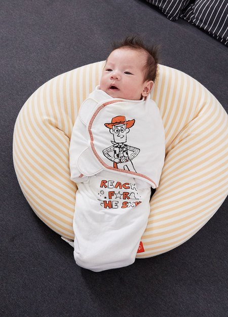 迪士尼系列(玩具總動員)蠶寶寶包巾組 2入-白2