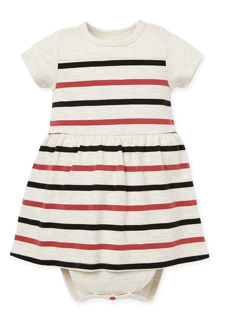 BABY 色條拼接包屁洋裝