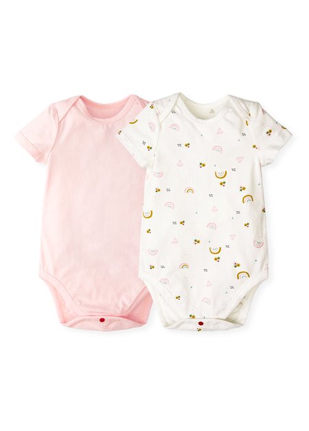 BABY Q彈棉質包屁衣(2入)-彩虹