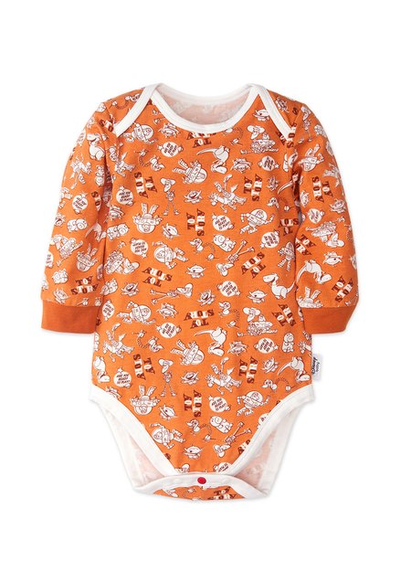BABY Q彈棉質長袖包屁衣(2入)-玩具總動員-橘色3