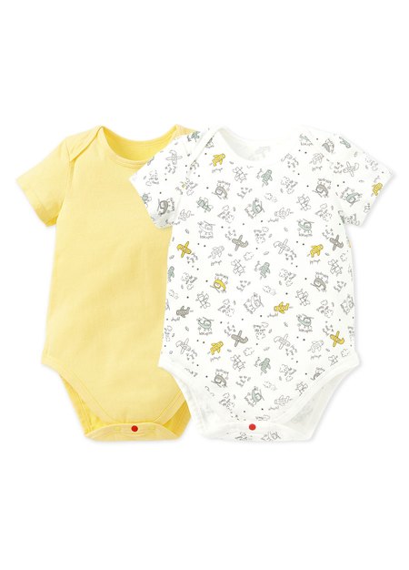 BABY Q彈棉質包屁衣(2入)-飛機