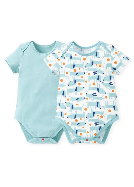 BABY Q彈棉質包屁衣(2入)-狗狗