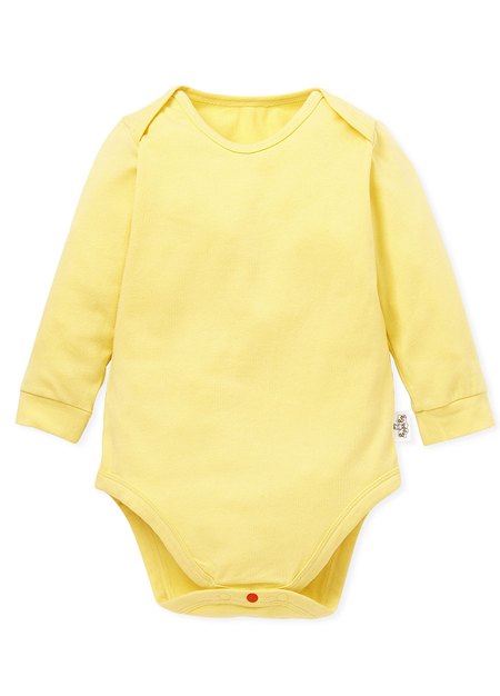 BABY Q彈棉質長袖包屁衣(2入)-線稿佩佩豬-淺黃4