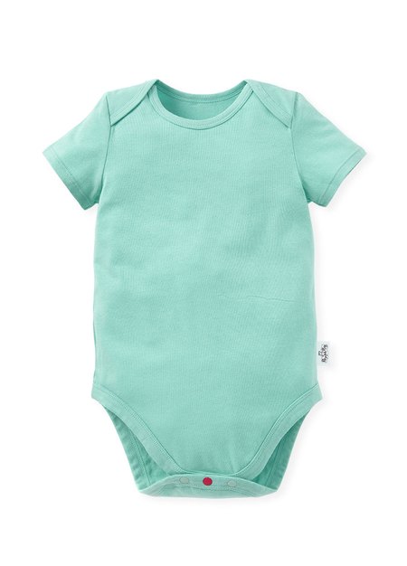 BABY Q彈棉質包屁衣(2入)-線稿佩佩豬-淺綠3