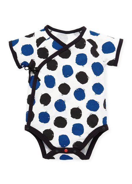 新生兒Q彈棉質包屁衣(2入)-點點/水波紋