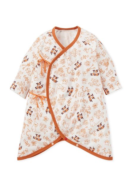 新生兒Q彈棉質蝴蝶衣(2入)-玩具總動員-橘色2