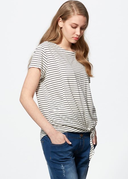 COOL涼爽棉麻下擺綁帶哺乳衣