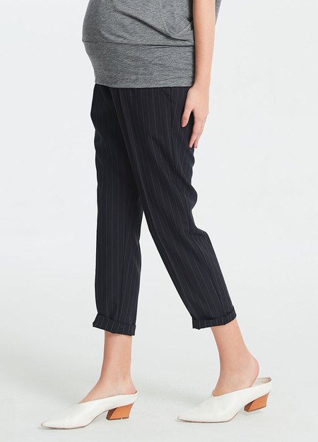 顯瘦反摺上班孕婦褲