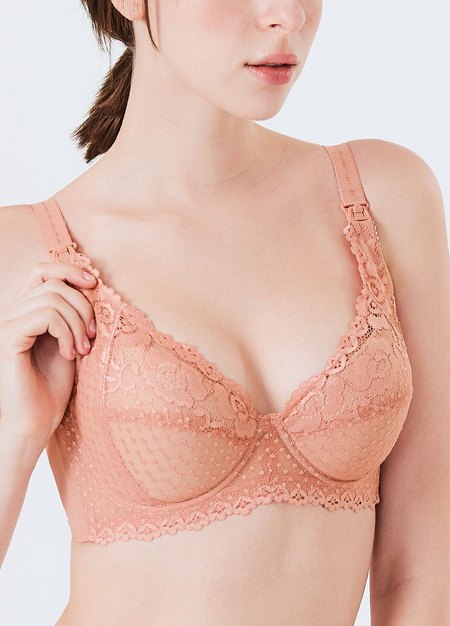 全蕾絲塑型哺乳內衣