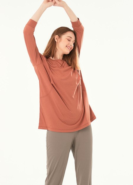 素色撞色孕哺居家服組