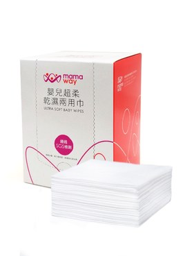 嬰兒超柔乾濕兩用巾 - 白色