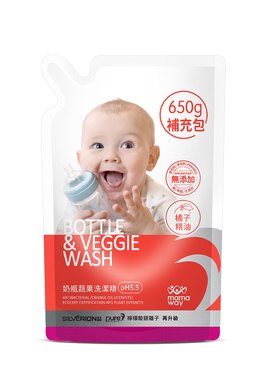 箱購-奶瓶蔬果洗潔精(650ml補充包)