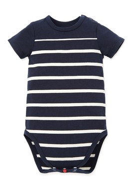BABY 色條拼接包屁衣