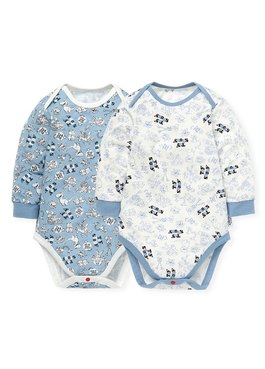 BABY Q彈棉質長袖包屁衣(2入)-玩具總動員 - 天藍