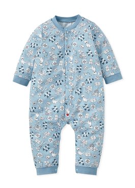 BABY長袖連身衣-玩具總動員 - 天藍