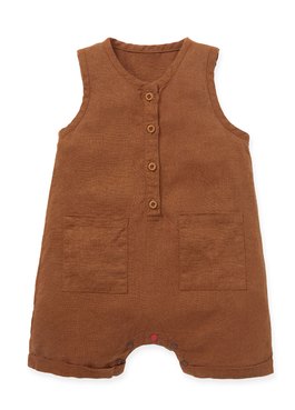 BABY 無袖雙口袋連身包屁衣