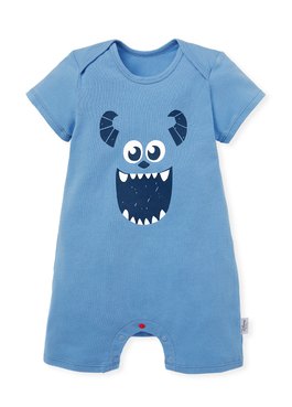 BABY迪士尼Q彈連身包屁衣-大頭毛怪 - 藍色