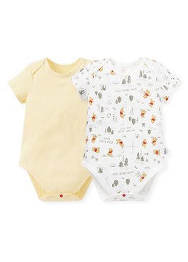 BABY Q彈棉質包屁衣(2入)-森林維尼