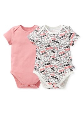 BABY Q彈棉質包屁衣(2入)-標籤佩佩豬