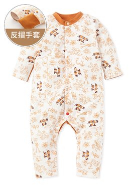 新生兒長袖連身衣-玩具總動員 - 橘色